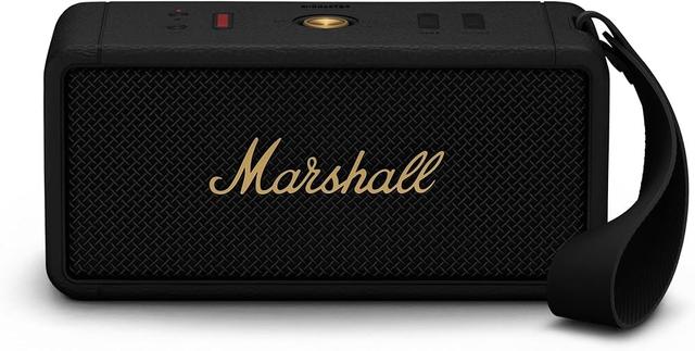 Marshall Middleton Portable Wireless Bluetooth Speaker - Black - Brass