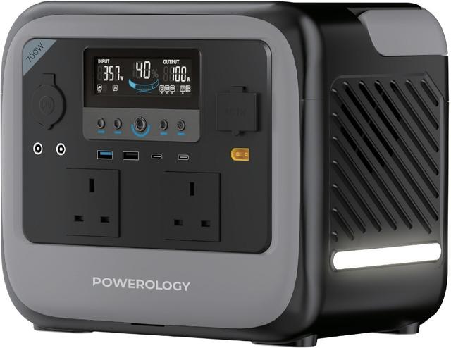 Powerology Portable 472.5Wh Generator 700W - Grey