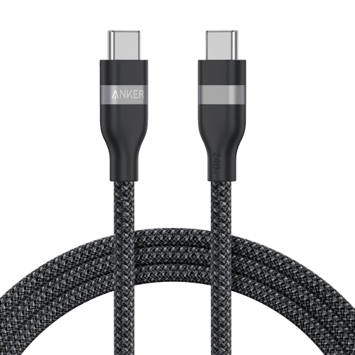 Anker 240w upcycled-braided usb-c to usb-c cable black 0.9